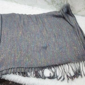 KARMA Gray Metallic Confetti Scarf